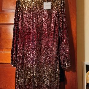 Sequined cocktail dress